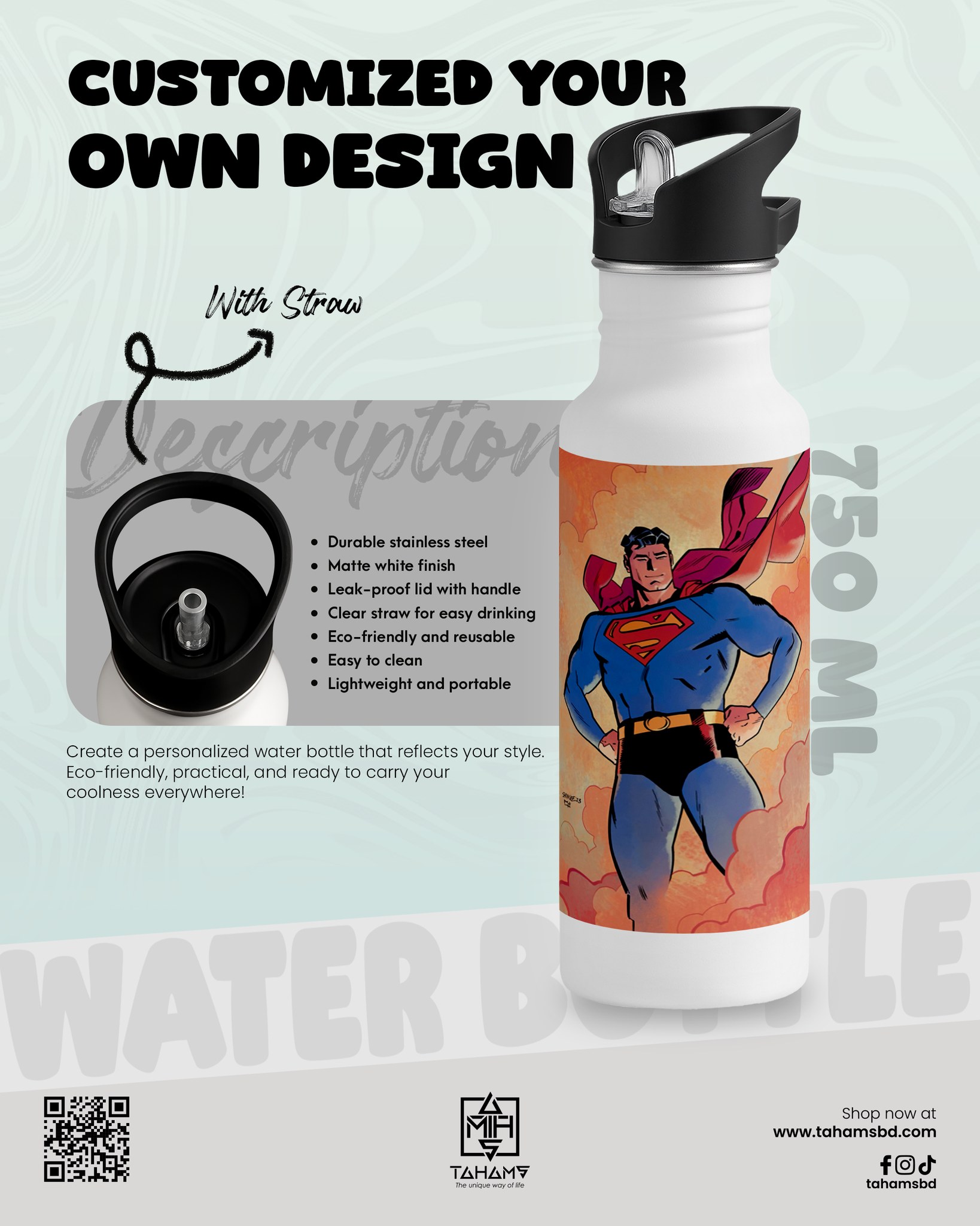 Custom 750ML Water Bottle   - photo 1
